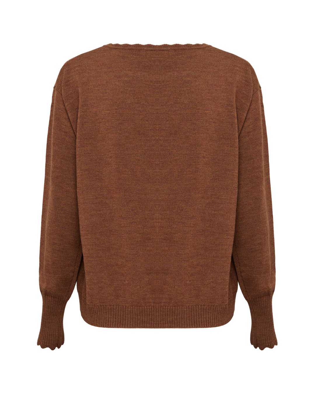 Iris & Wool - Core Merino Logo Sweater - Walnut