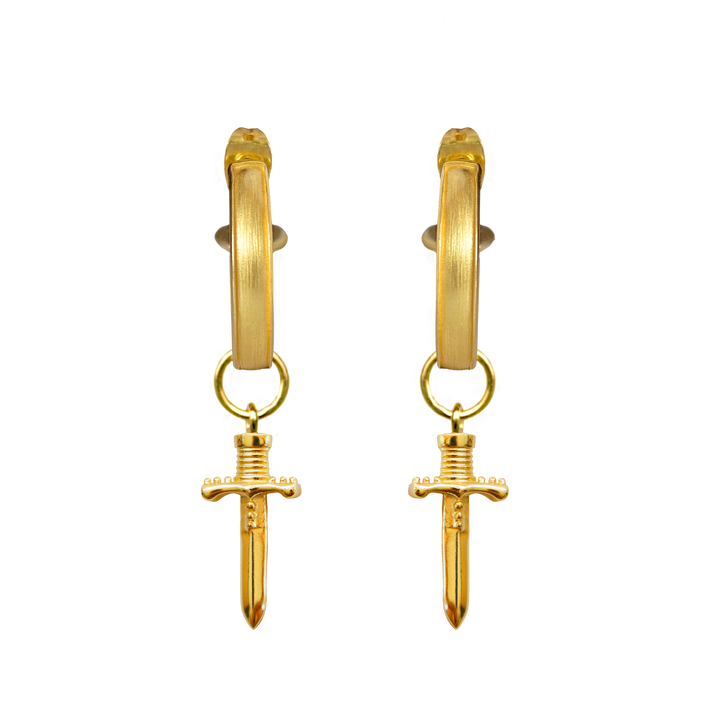 Mountain & Moon - Dagger Mini Hoops - Gold