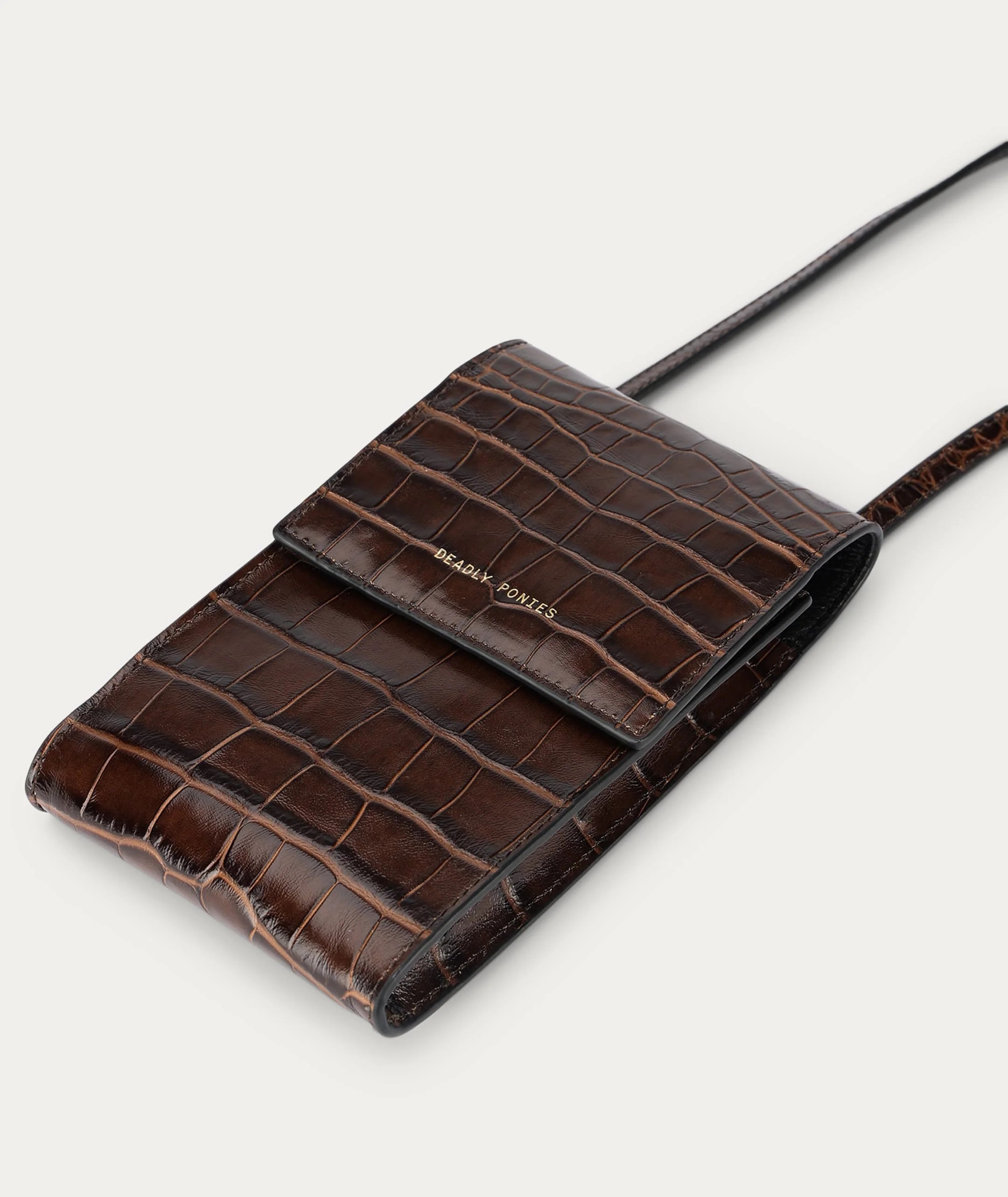 Deadly Ponies Poucheroo Leather Strap Mud Croc – Blanc Boutique