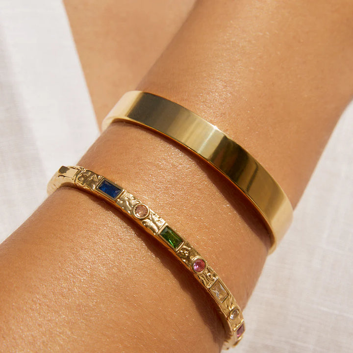 Arms Of Eve - Melrose Gold Cuff Bracelet - Multi