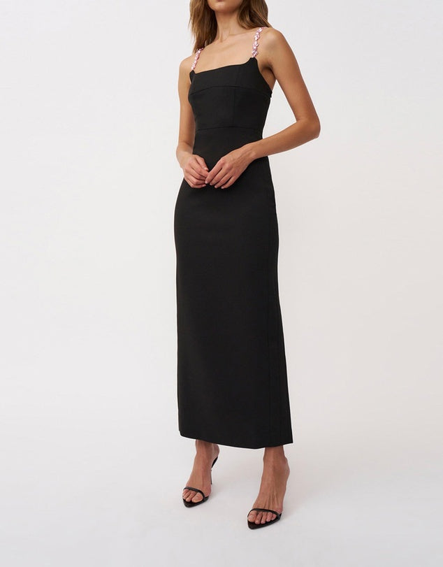 By Johnny - Daria Ankle Length Dress - Black/Pink