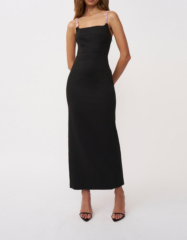 By Johnny - Daria Ankle Length Dress - Black/Pink