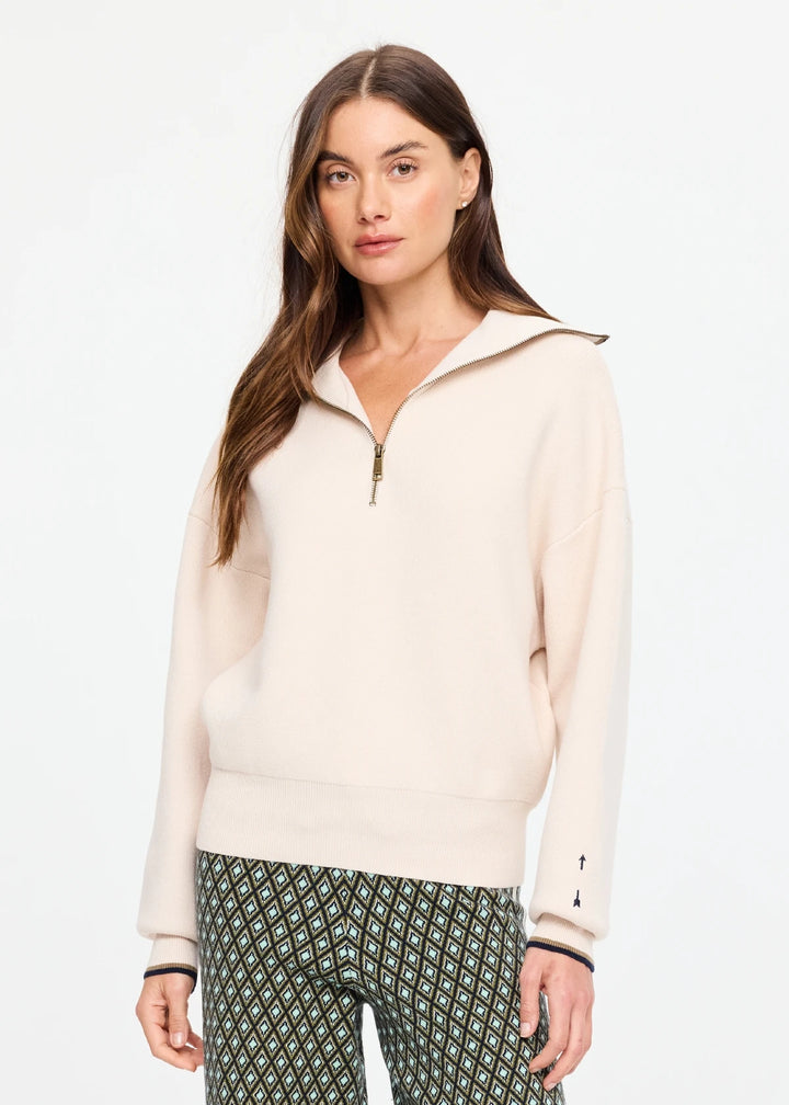 The Upside Kairo Half Zip Knit Cream