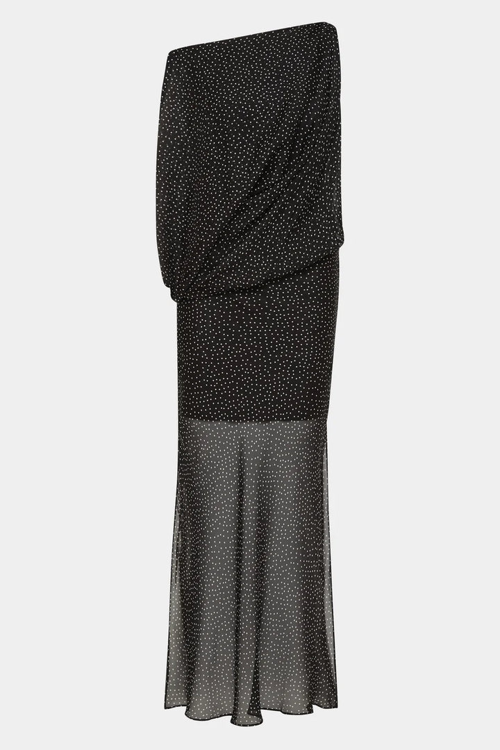 Sir Arisa Maxi Dress Polka Dot Nero