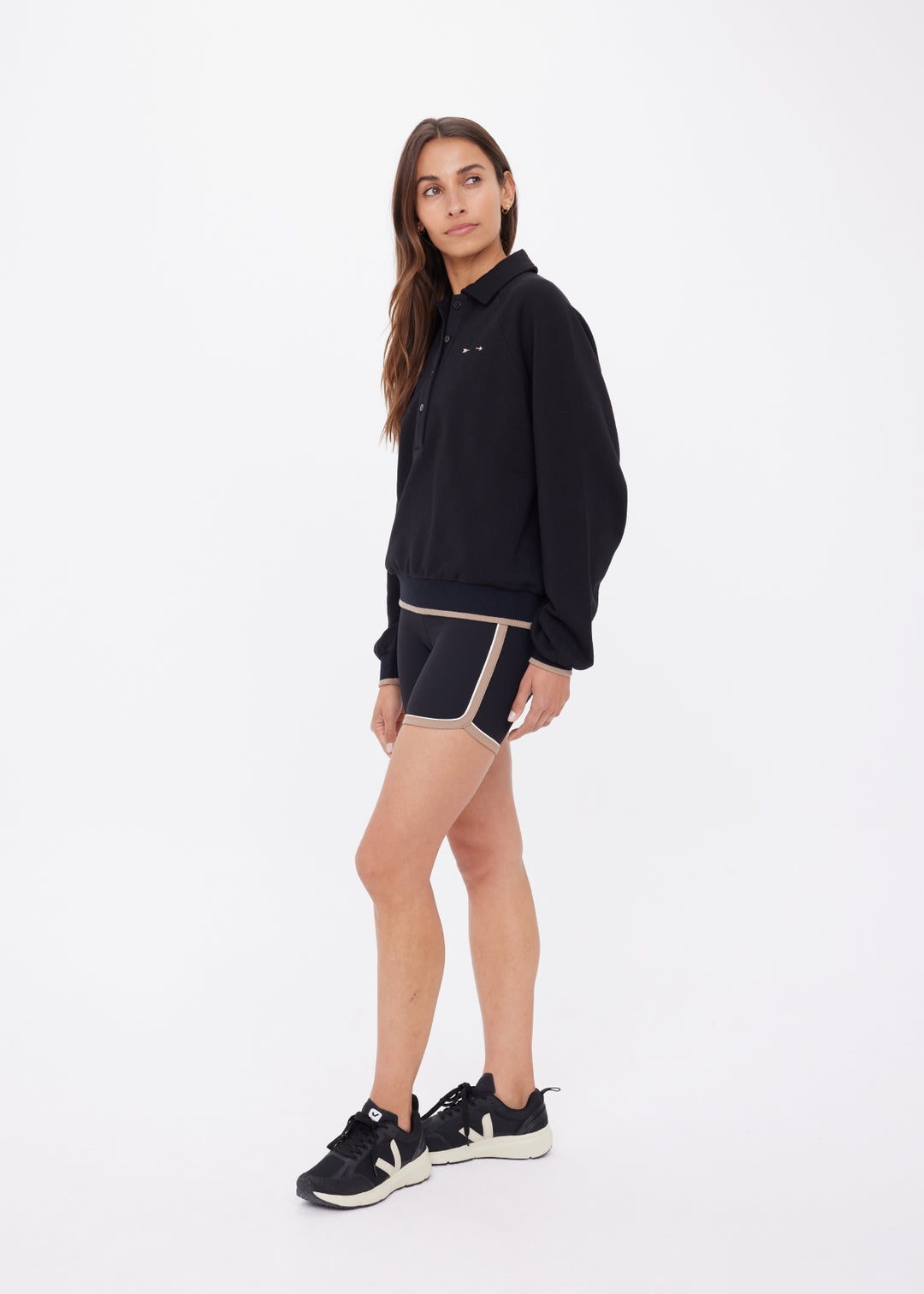 The Upside - Collared Elle Polo - Black