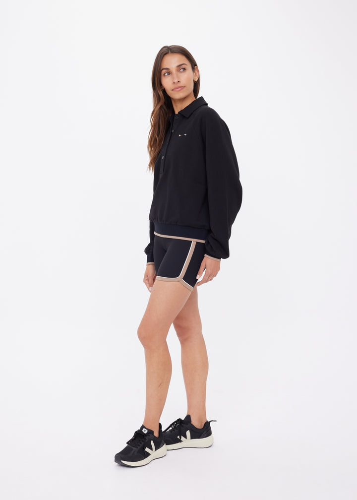 The Upside - Collared Elle Polo - Black