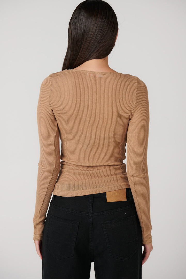 Bayse - Xavier Button Top - Latte