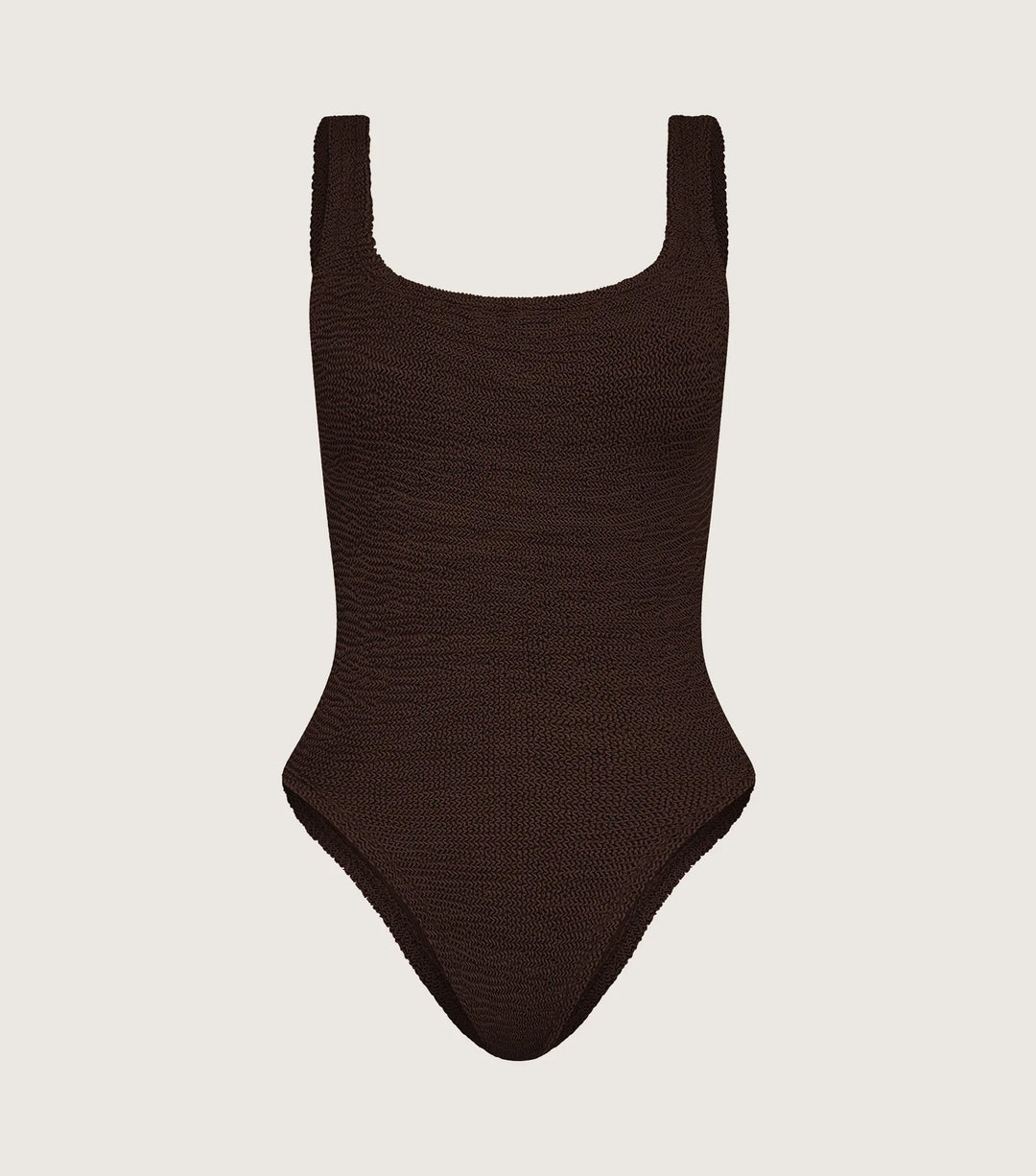 Hunza G - Square Neck Swim - Metallic Chocolate