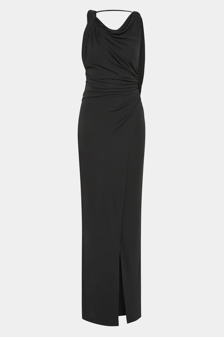 Sir Olenna Twist Low Back Gown Charcoal