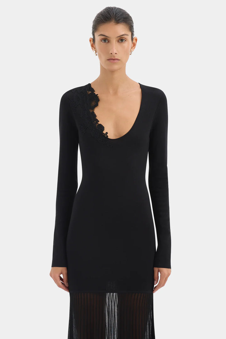 Sir The Label Aylu Long Sleeve Maxi Dress Black