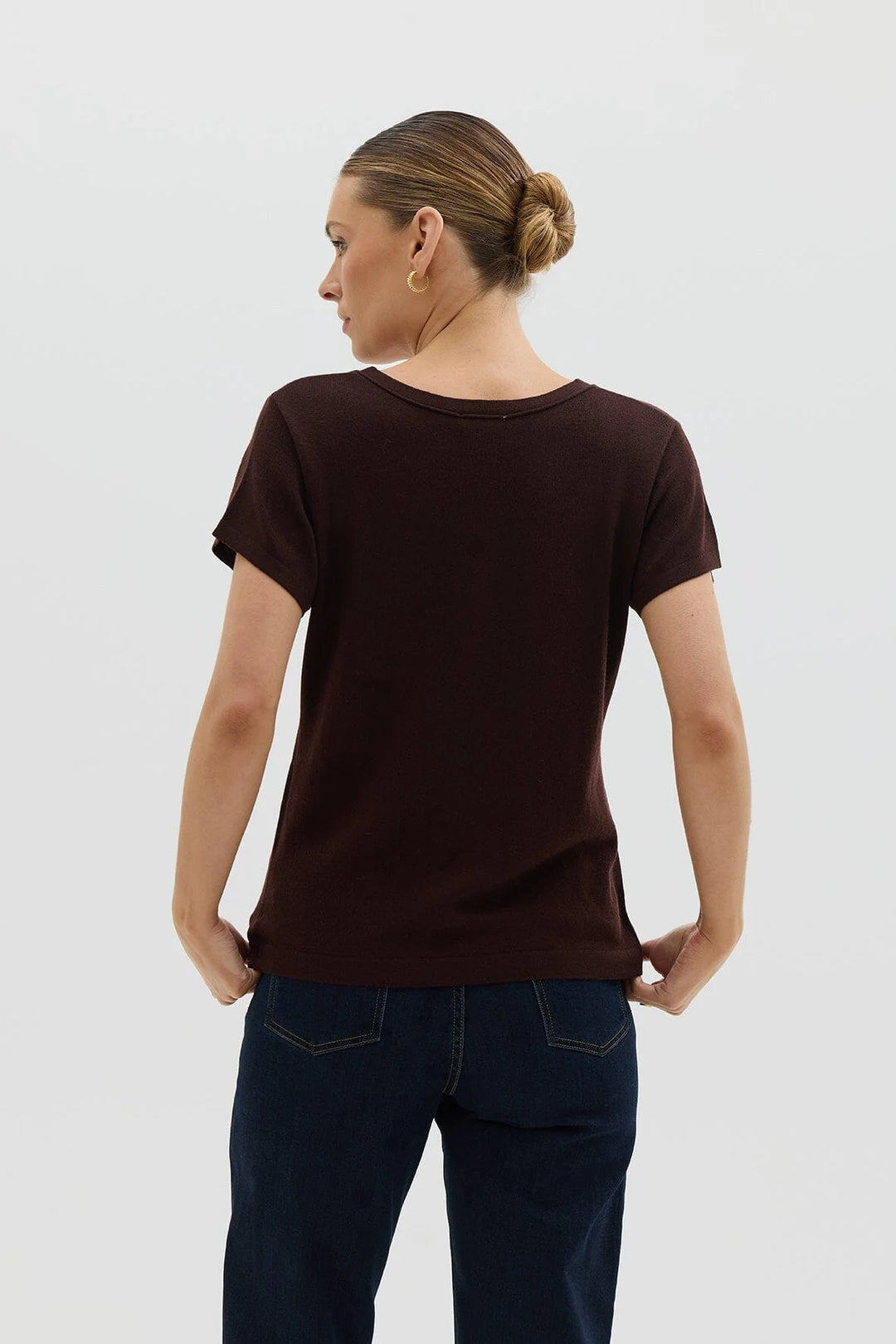 Iris & Wool - Wool T-Shirt - Chocolate