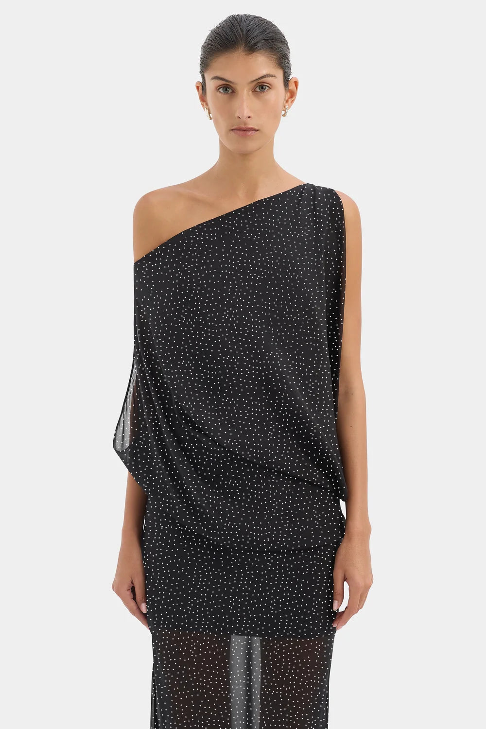 Sir Arisa Maxi Dress Polka Dot Nero