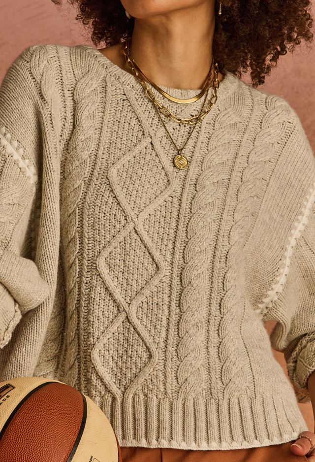 The Upside - Xanthe Crew Neck Knit Sweater - Cream