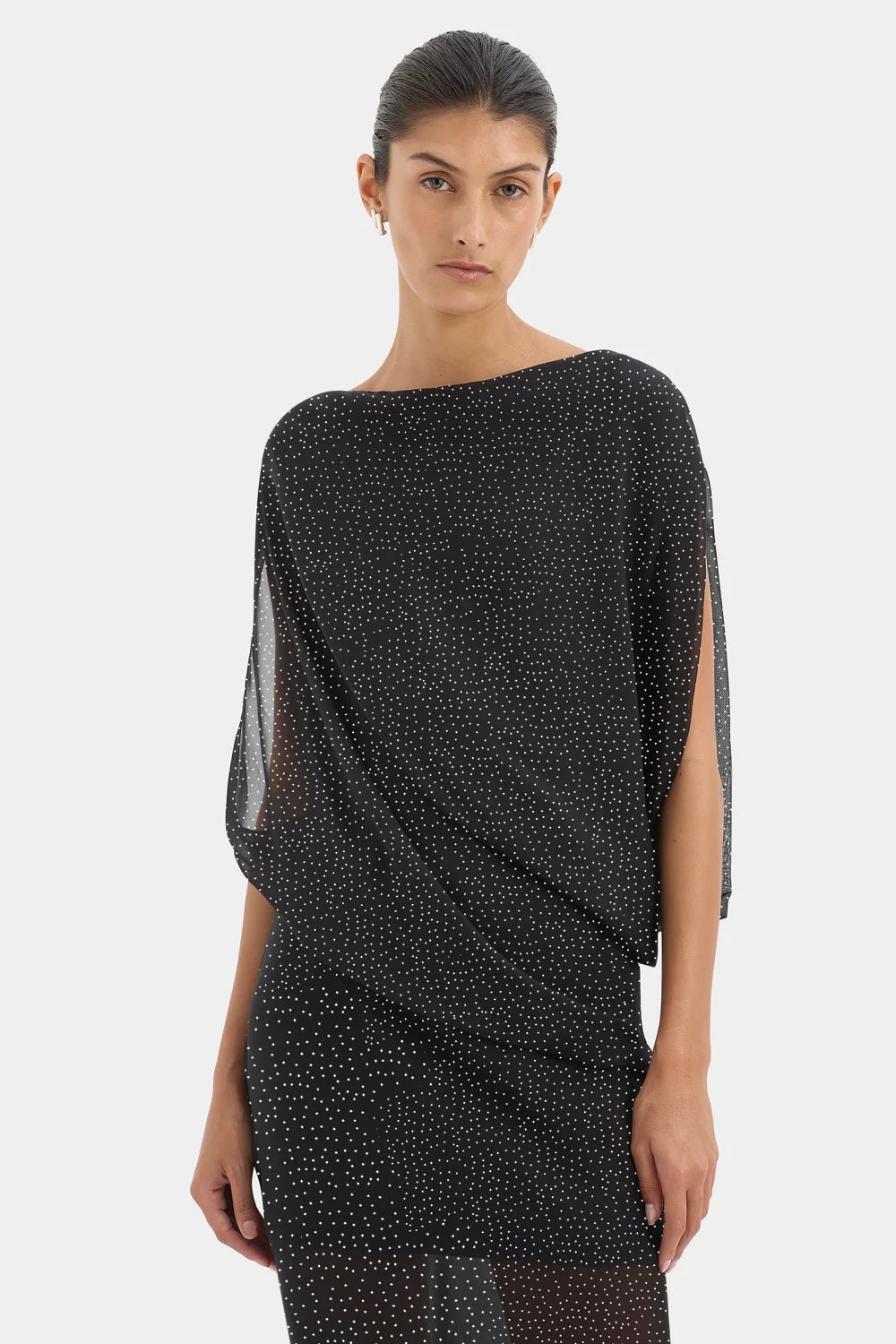 Sir Arisa Maxi Dress Polka Dot Nero