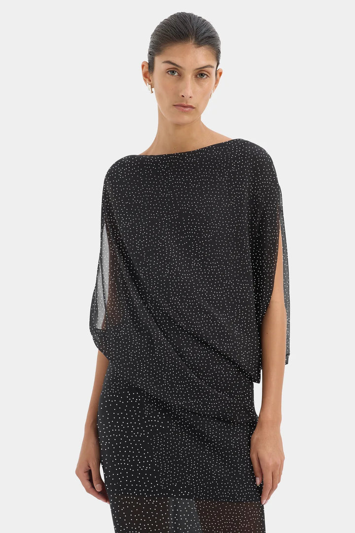 Sir Arisa Maxi Dress Polka Dot Nero