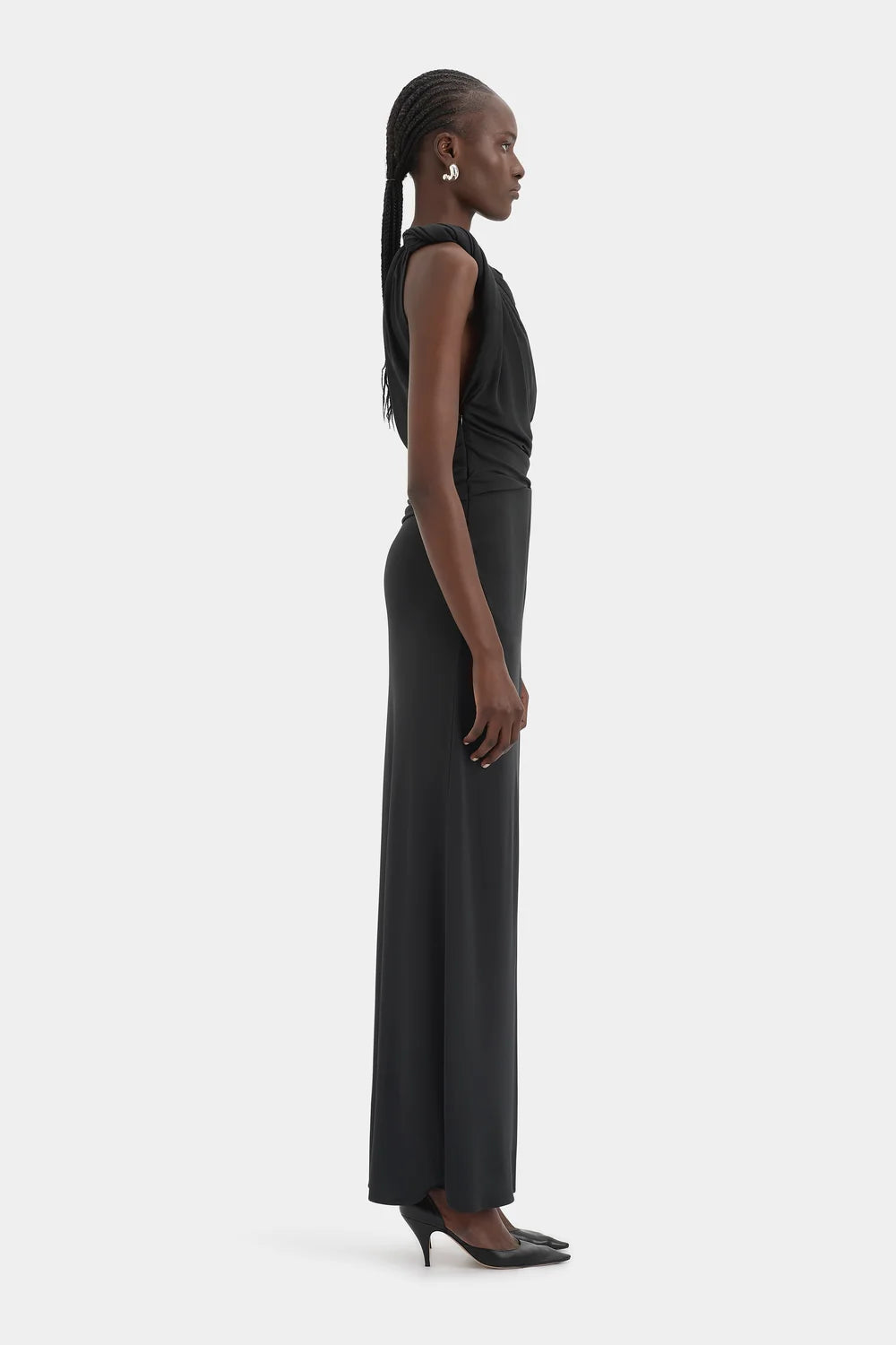 Sir Olenna Twist Low Back Gown Charcoal