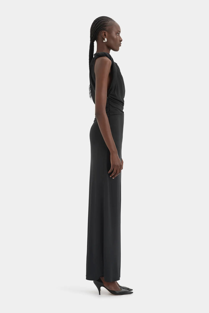 Sir Olenna Twist Low Back Gown Charcoal