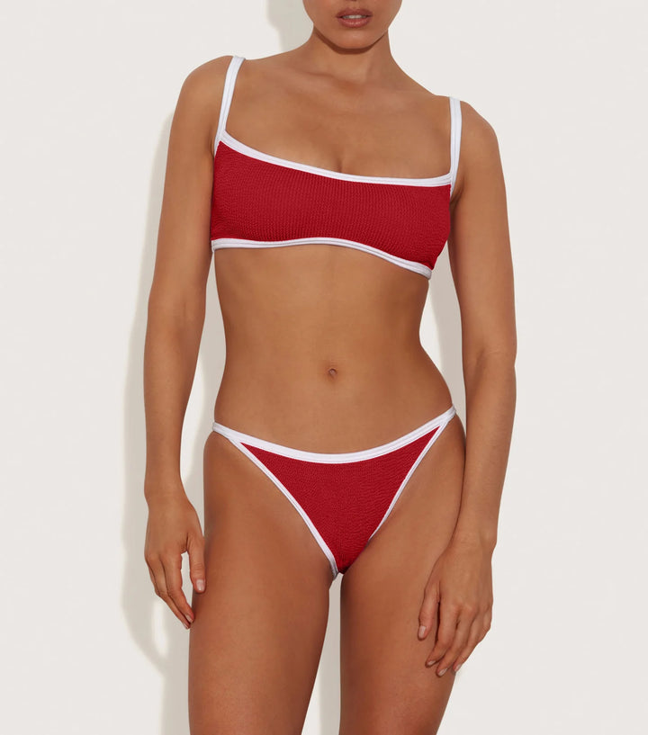 Hunza G - Tyler Contrast Bikini - Red/White