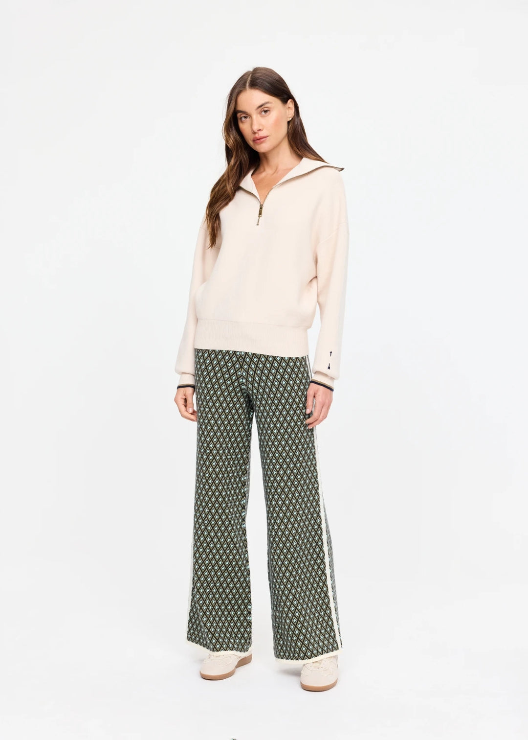 The Upside Kairo Half Zip Knit Cream