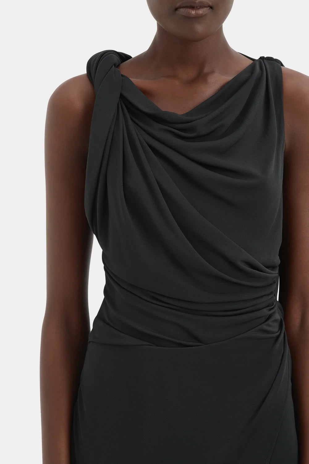 Sir Olenna Twist Low Back Gown Charcoal