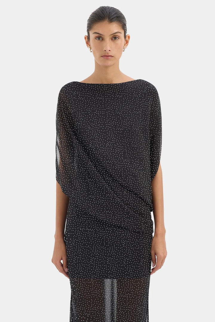 Sir Arisa Maxi Dress Polka Dot Nero