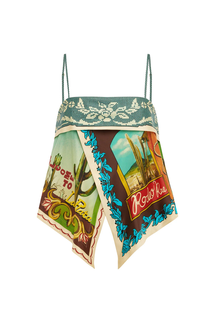 Amelais Ace Silk Scarf Top