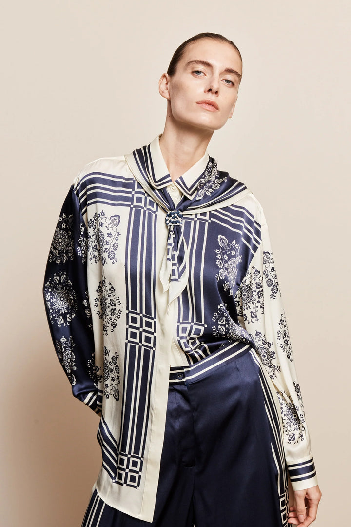 Alemais Banderra Scarf Silk Shirt