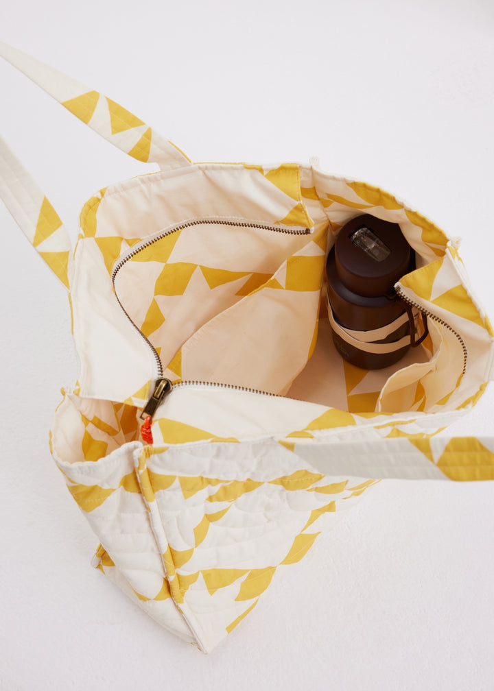 The Upside Etoile Quilted Tote Bag Golden Sand