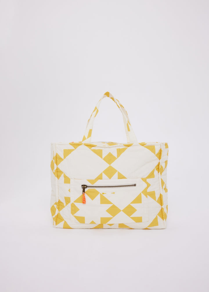 The Upside Etoile Quilted Tote Bag Golden Sand