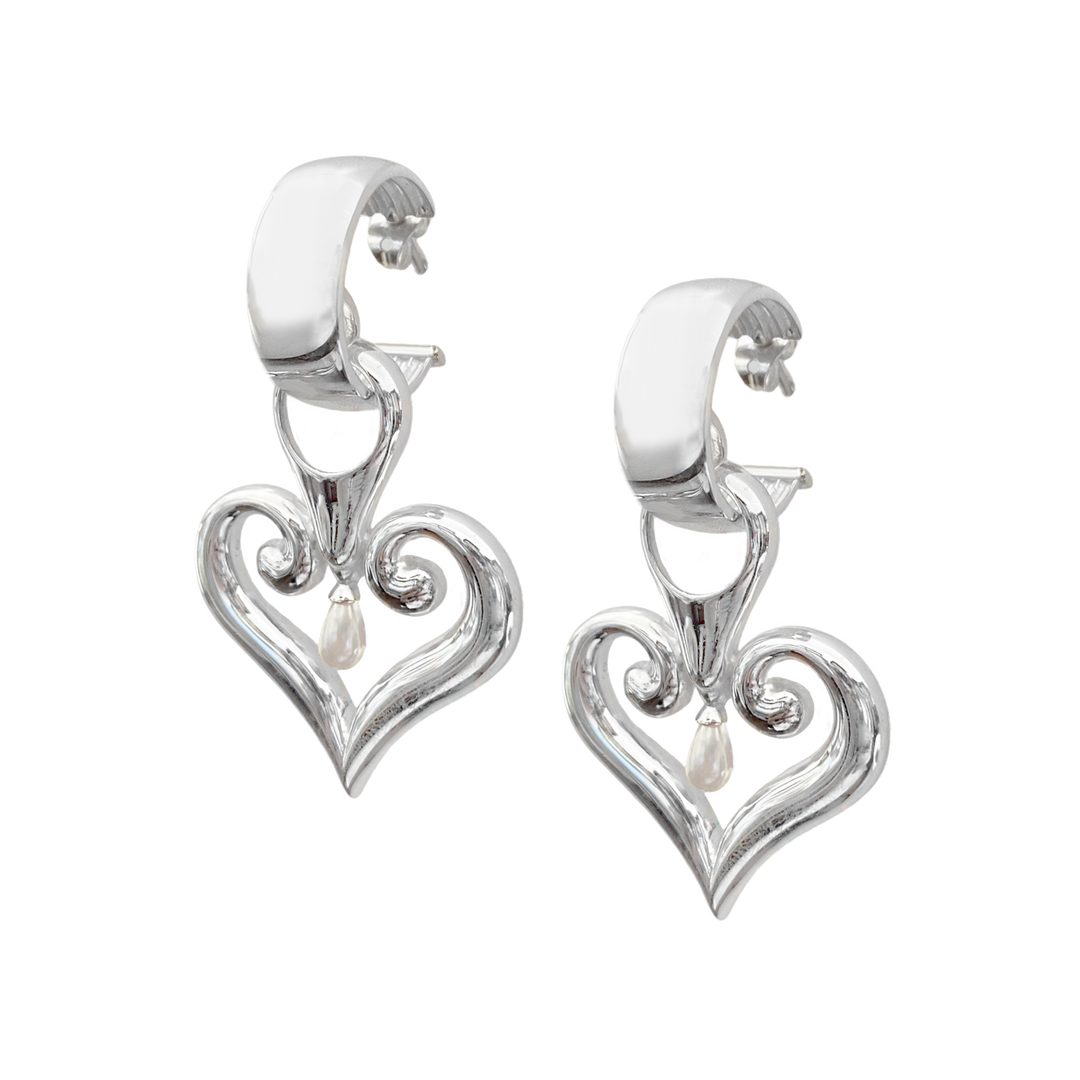 Mountain & Moon - Bella Earrings - Silver