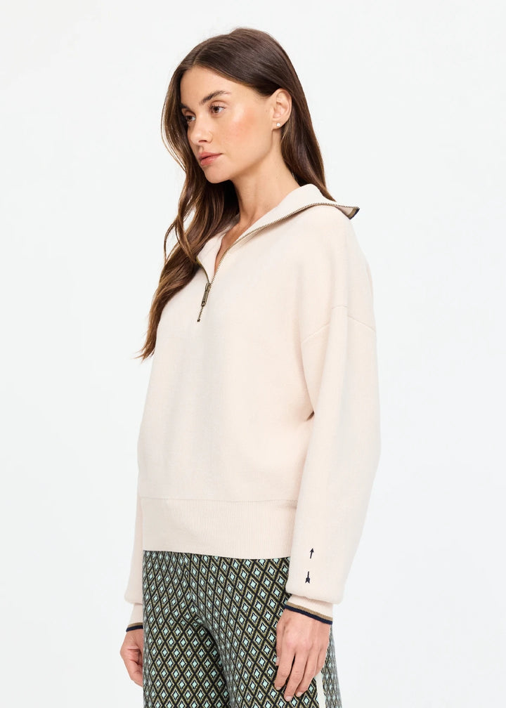 The Upside Kairo Half Zip Knit Cream