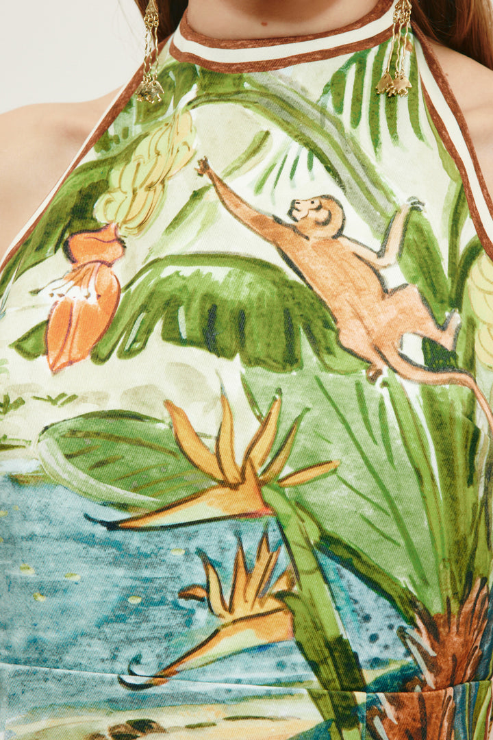 Alemais - Toucan Tango Halter Mini Dress