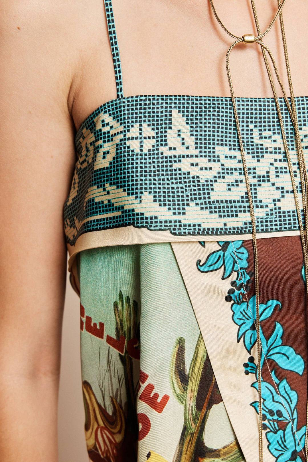 Amelais Ace Silk Scarf Top