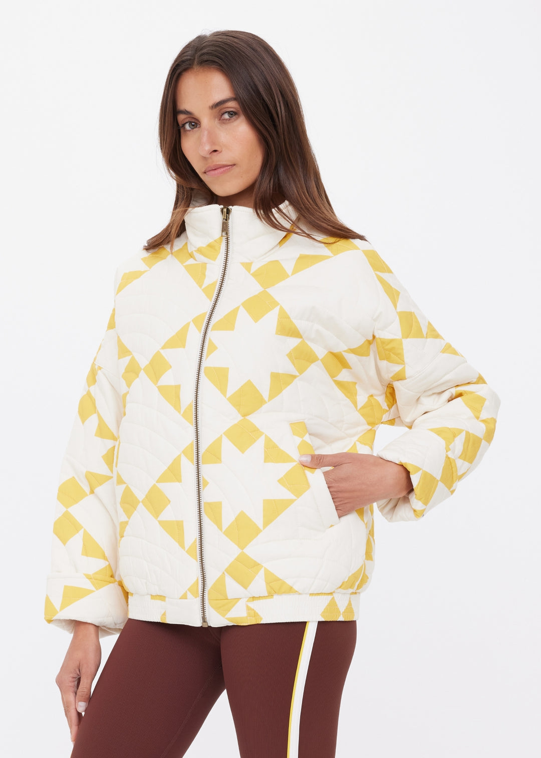 The Upside - Etoile Carmen Quilted Jacket - Golden Sand