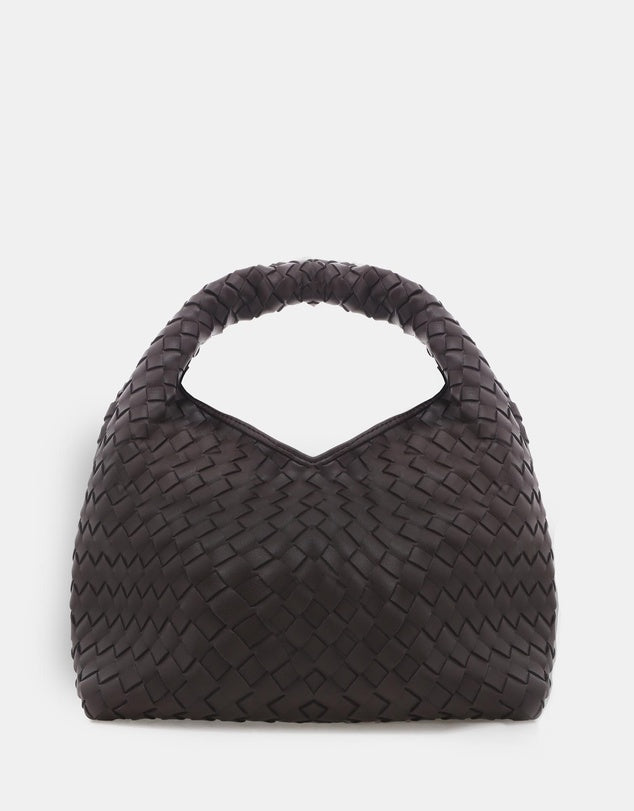 Billini - Solene Woven Handle Bag - Chocolate