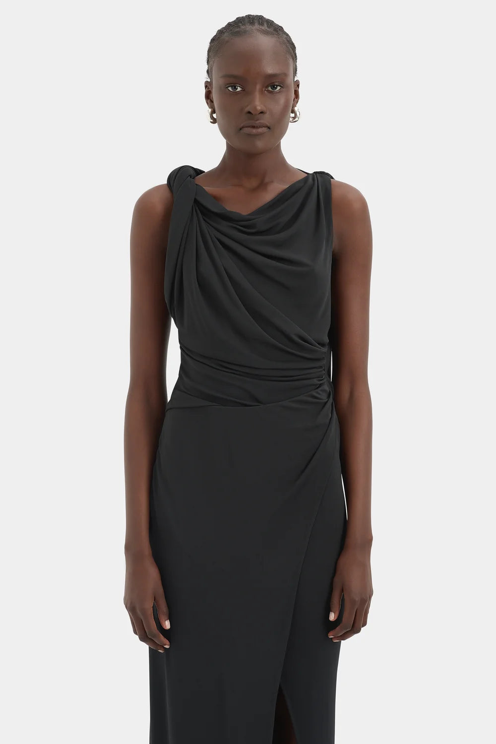 Sir Olenna Twist Low Back Gown Charcoal