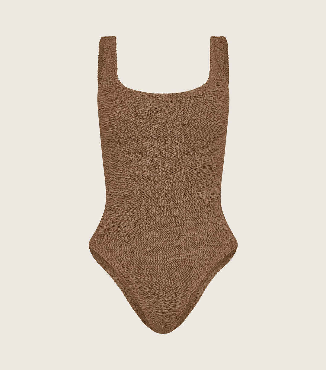 Hunza G - Square Neck Swim - Metallic Cocoa