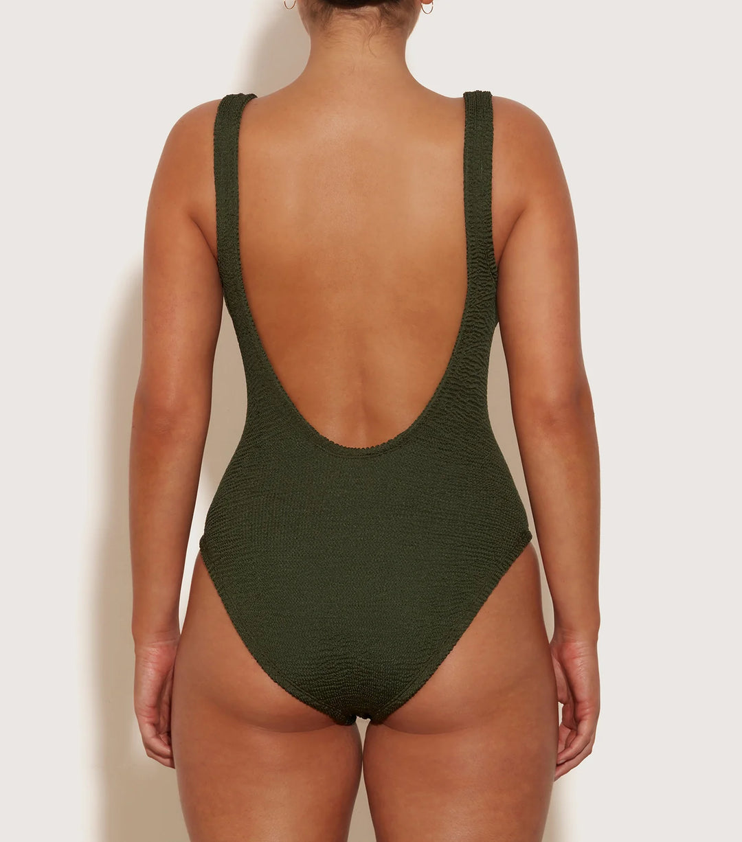 Hunza G - Square Neck Swim - Metallic Khaki