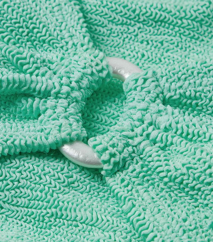 Hunza G - Julia Bikini With Pearly Hoop - Metallic Mint