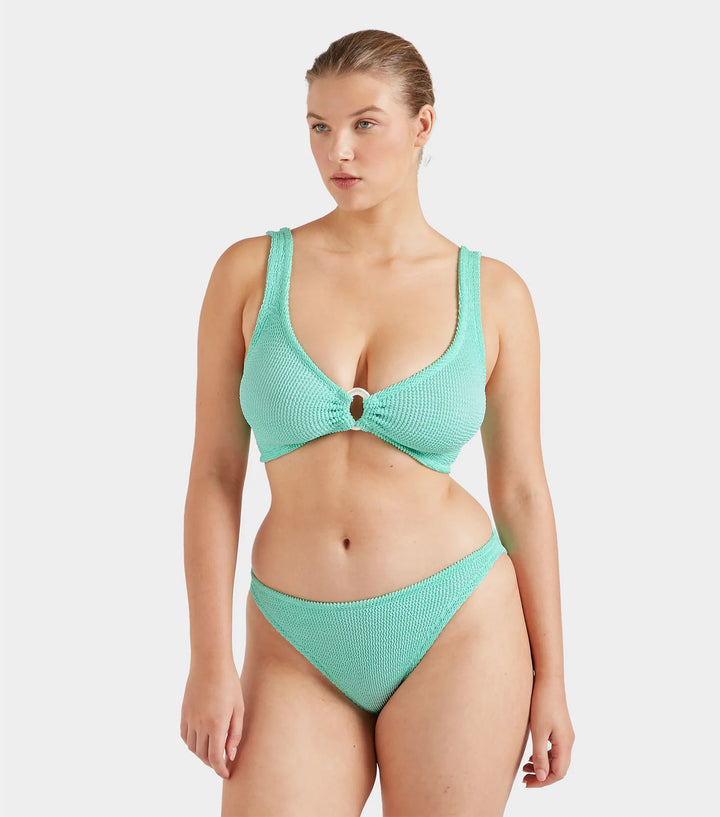 Hunza G - Julia Bikini With Pearly Hoop - Metallic Mint
