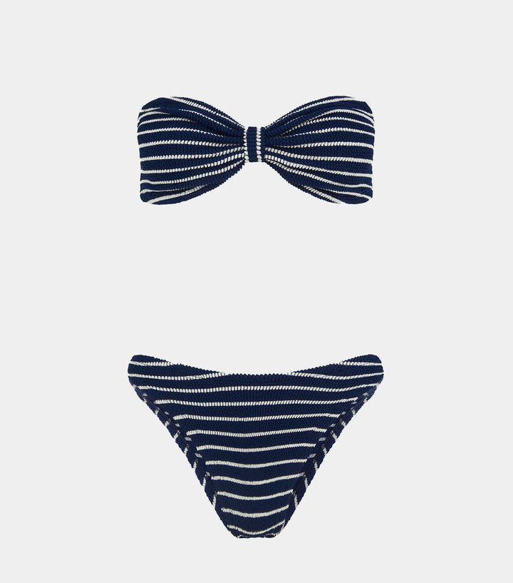 Hunza G - Jean Bikini - Navy/White Stripe
