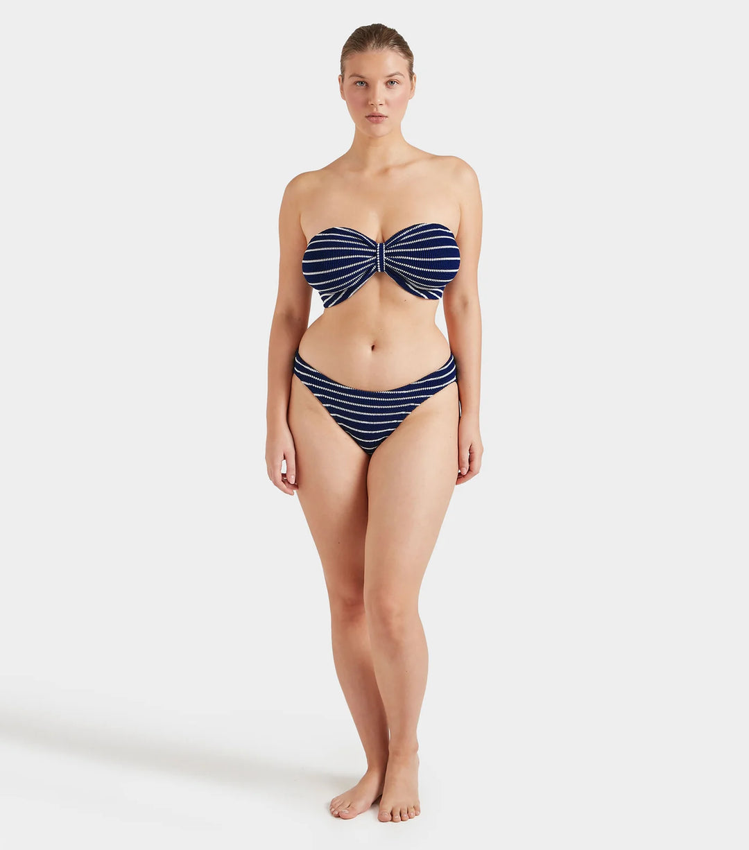 Hunza G - Jean Bikini - Navy/White Stripe