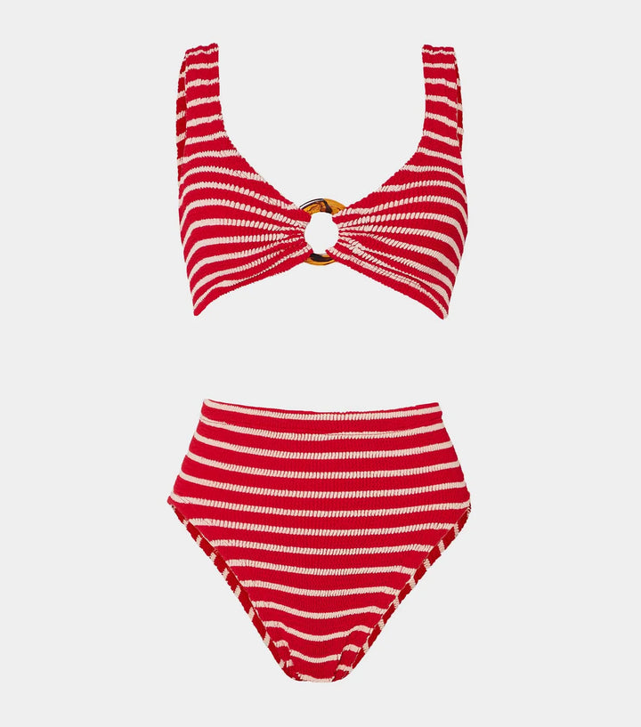 Hunza G - Nadine Bikini - Red/White Stripe