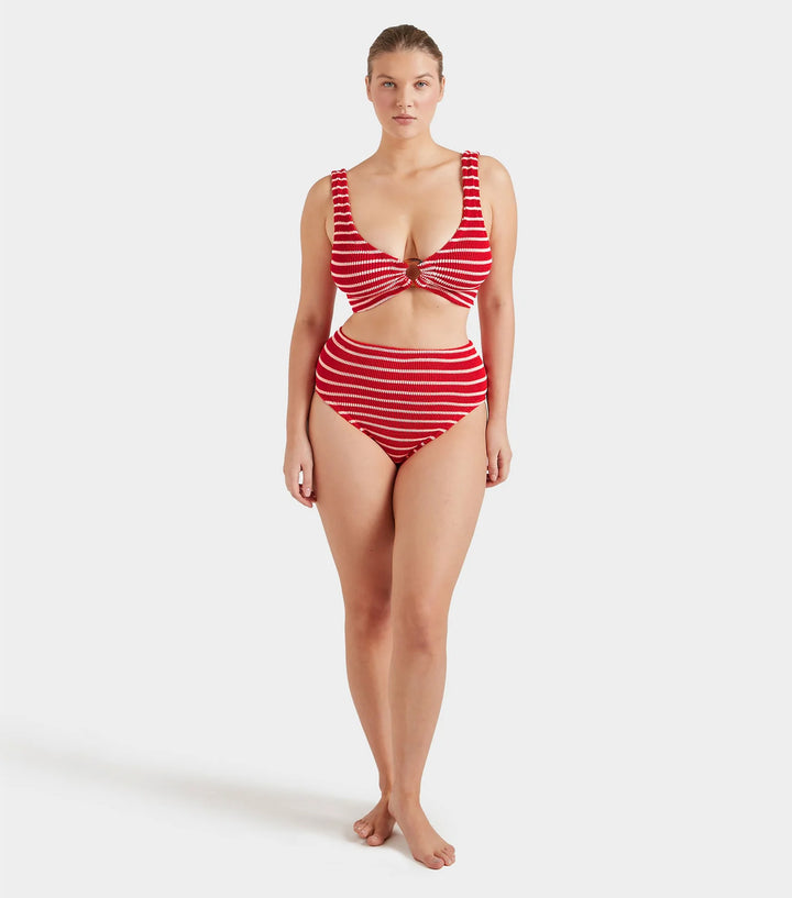 Hunza G - Nadine Bikini - Red/White Stripe