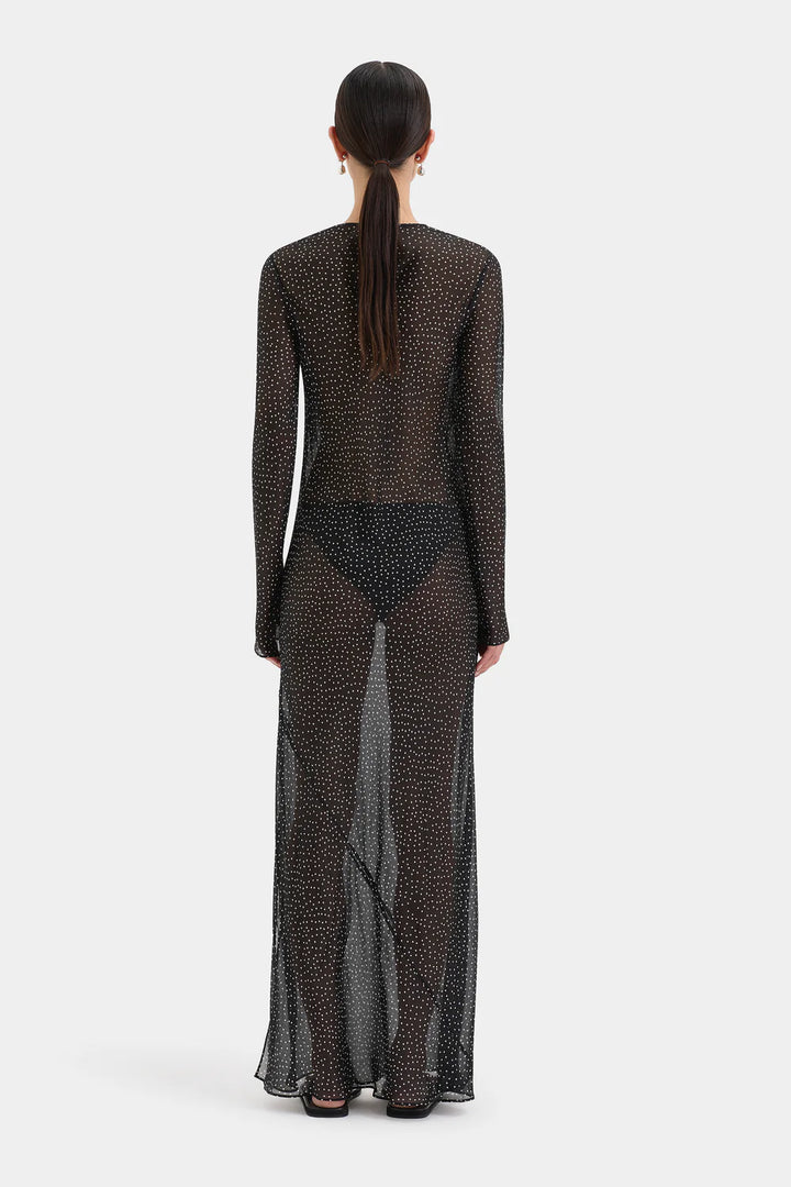 Sir The Label - Lisander Long Sleeve Dress - Polka Dot Nero