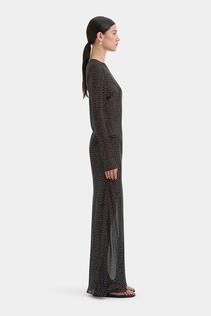 Sir The Label - Lisander Long Sleeve Dress - Polka Dot Nero