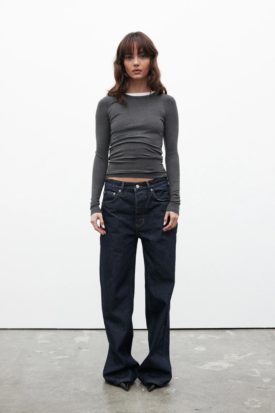 Bayse - Nyla Top - Dark Heather Grey