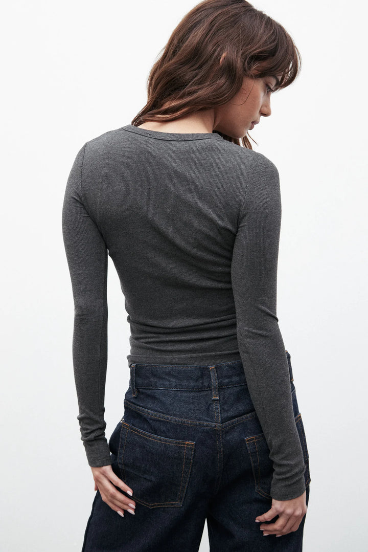 Bayse - Nyla Top - Dark Heather Grey