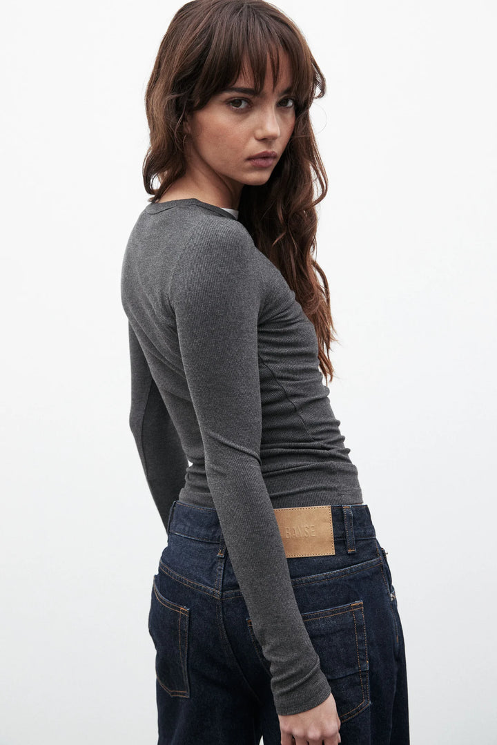 Bayse - Nyla Top - Dark Heather Grey