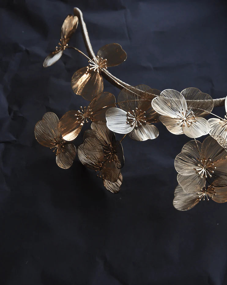 A’EL ESTE - Bella Gold Floral Millinery Headband